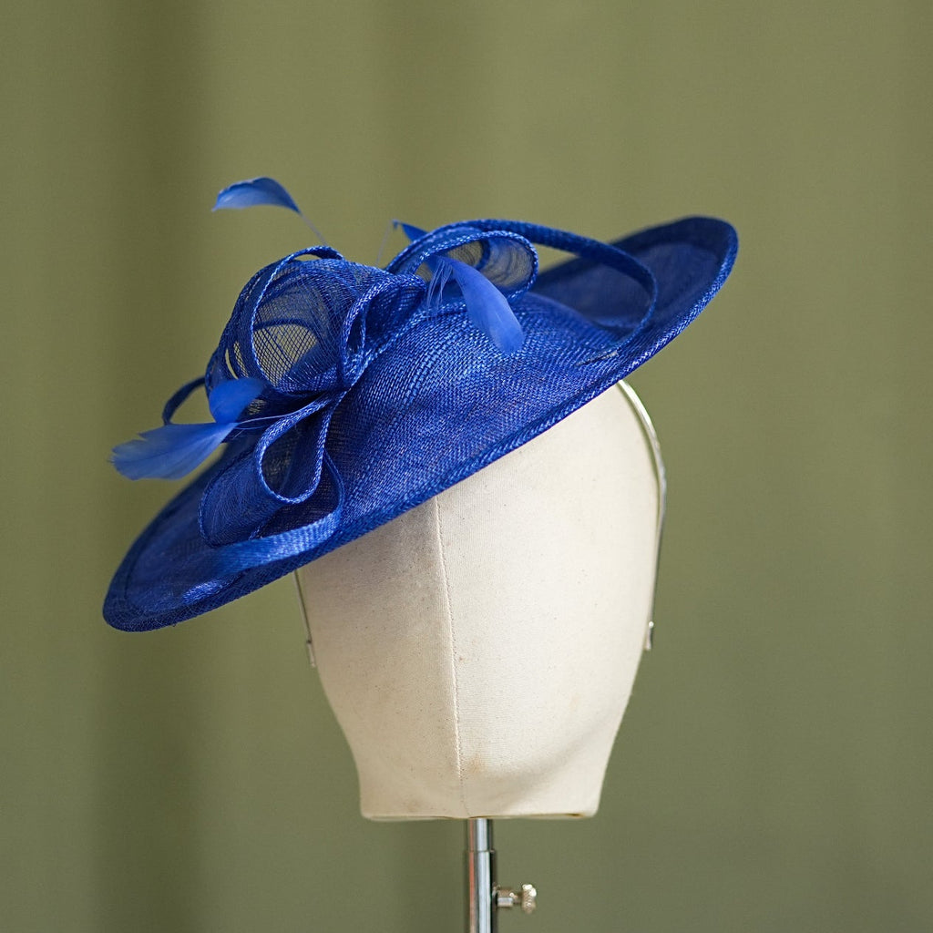 Sapphire Travel Disc Hatinator Wedding Guest from Sussex Hats by Isabella Josie