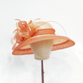 Sara: Peach & Salmon Mother of the Bride Hat | Isabella Josie