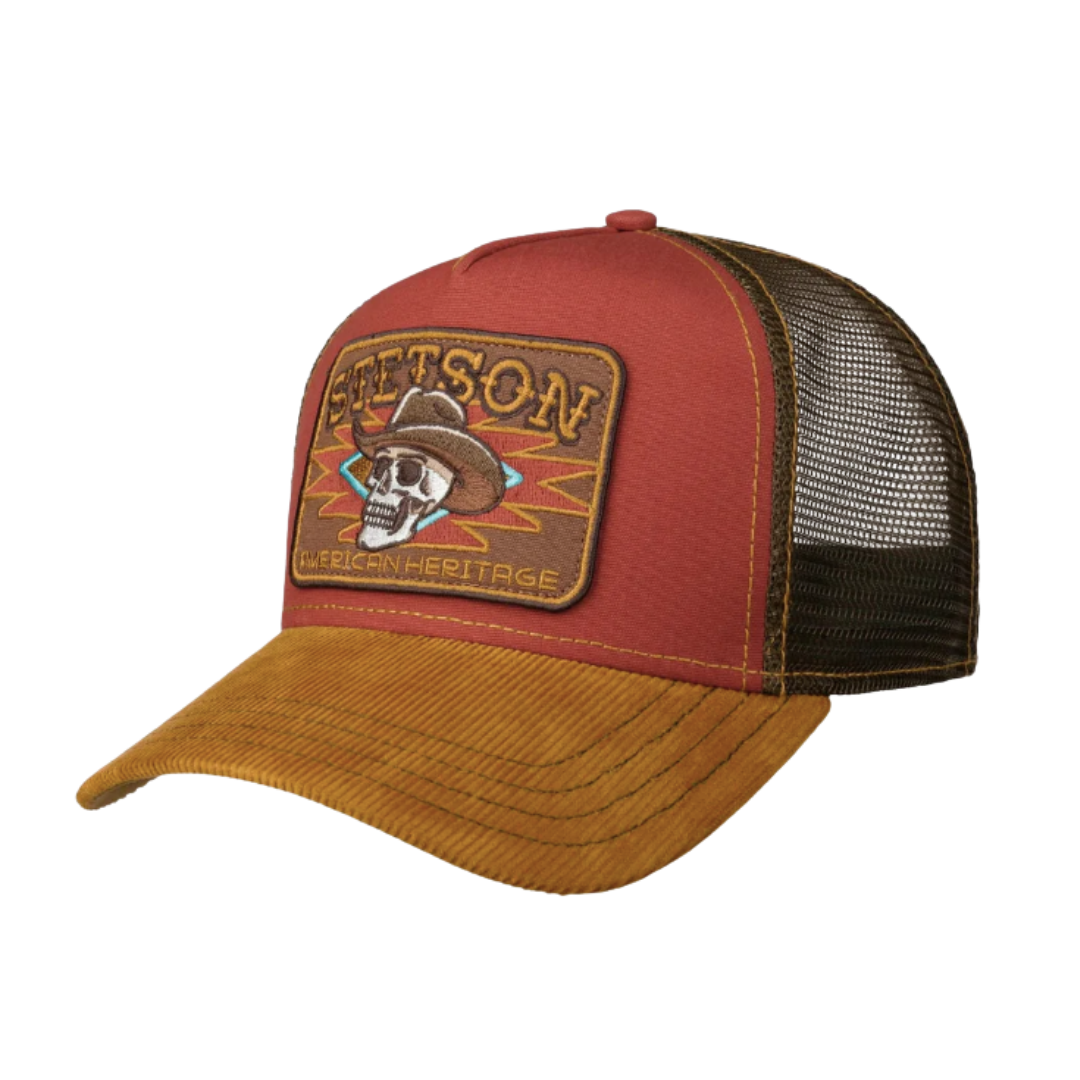 Skull Stetson American Baseball Trucker Cap Adjustable Snapback 7741106