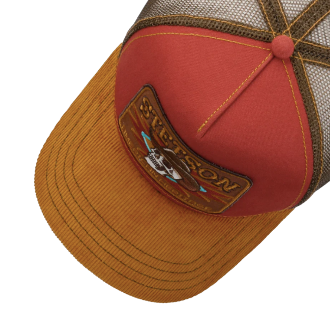 Skull Stetson American Baseball Trucker Cap Adjustable Snapback 7741106