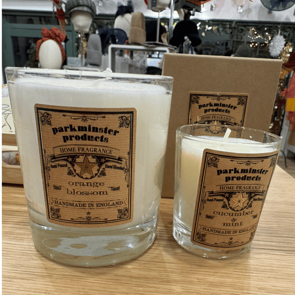 Soy Candles showing different stizes