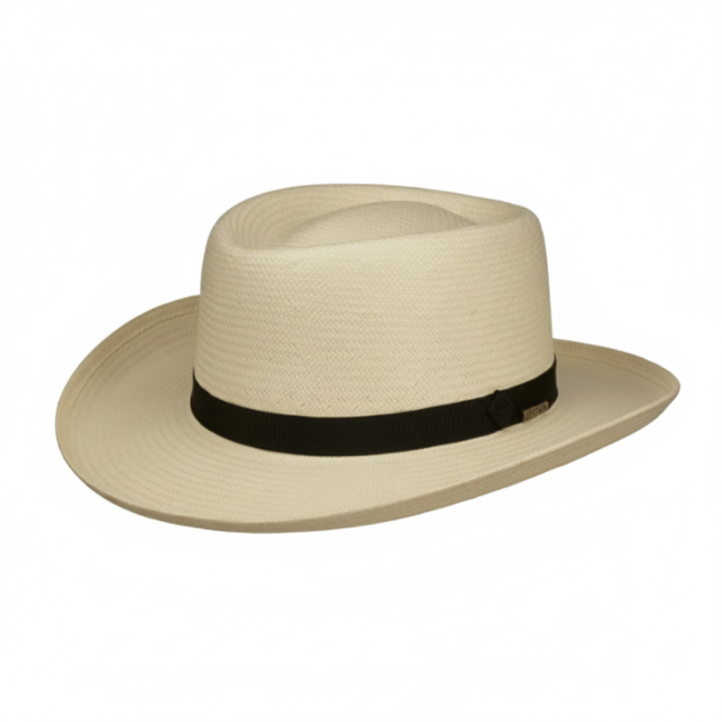 Steston Toyo Gambler sun hat available at Sussex Hats by Isabella Josie. Sun protection hat wide brim.