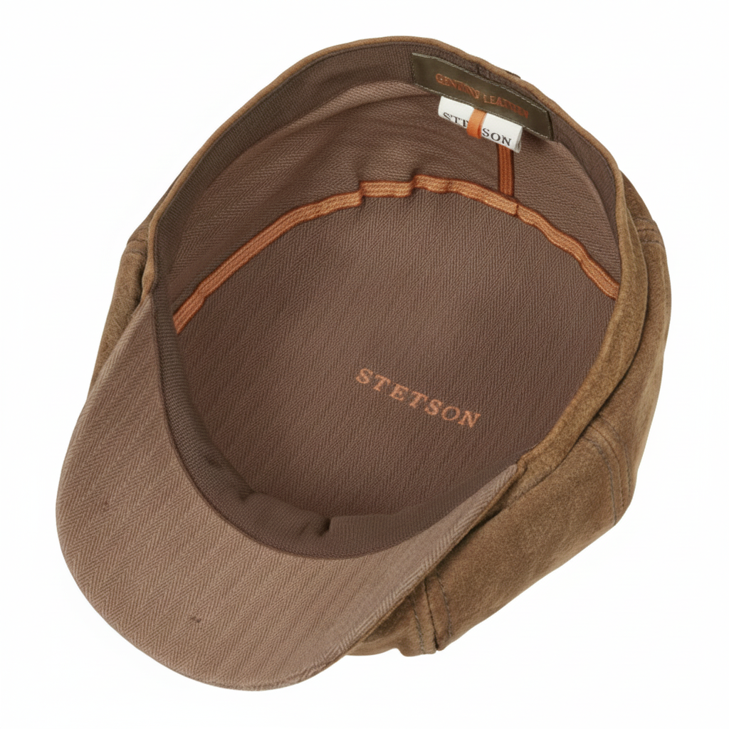 Stetson 8 panel pigskin cap linning
