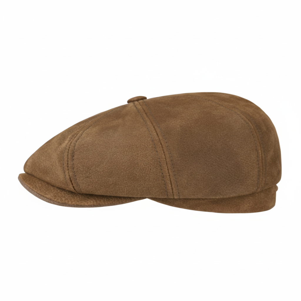 Stetson 8 panel pigskin cap side