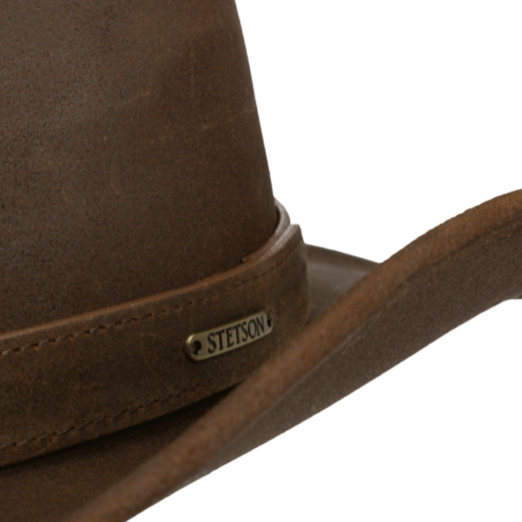 Premium leather Stetson Western hat vintage finish at Sussex Hats by Isabella Josie