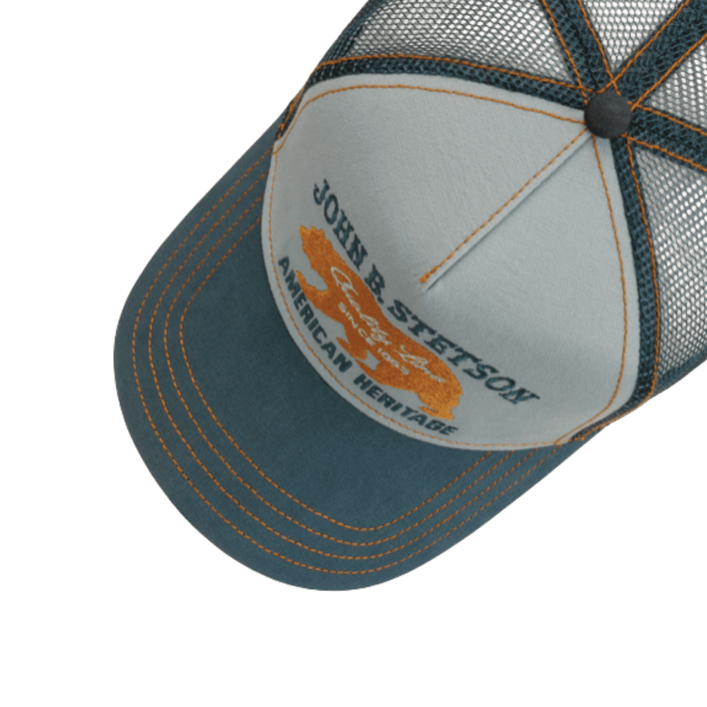 Stetson JBS Bear Trucker Cap Blue from Isabella Josie at Sussex Hats