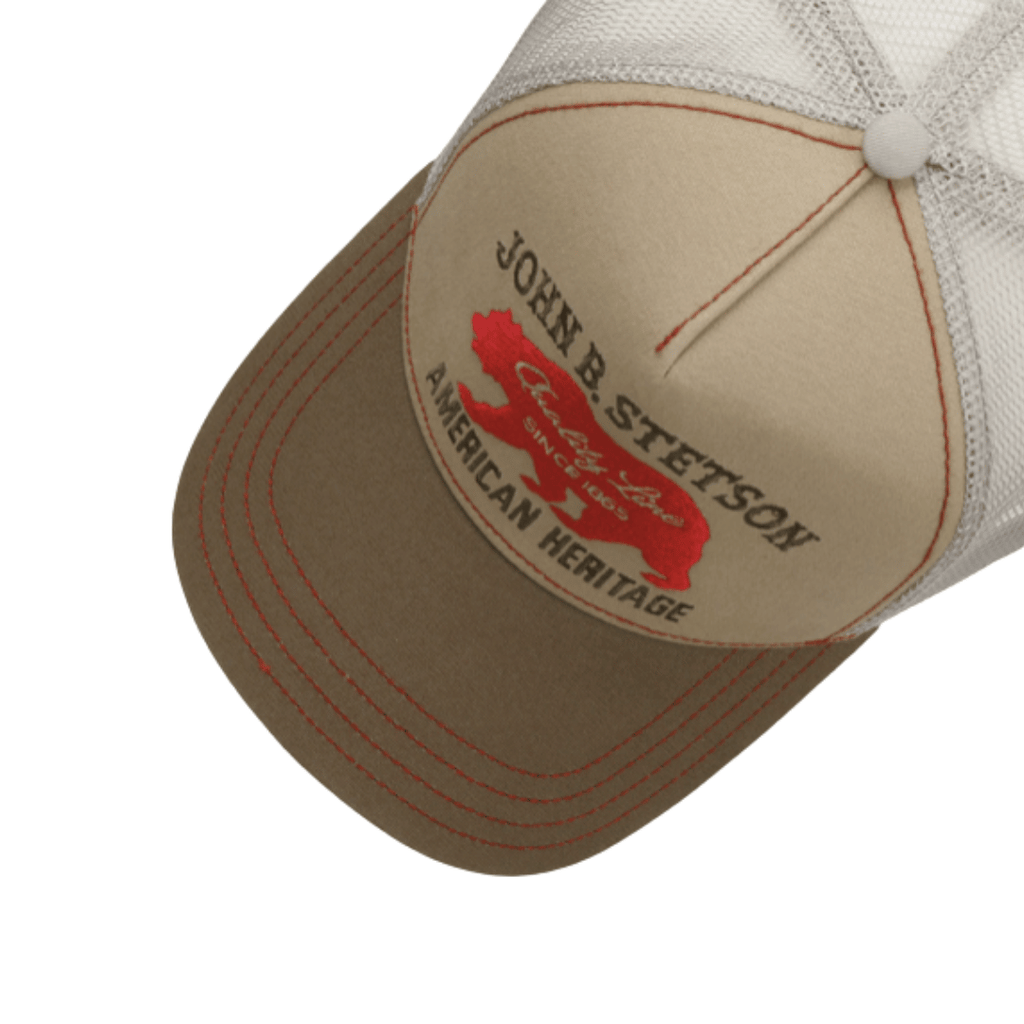 Stetson JBS Bear Trucker Cap beige khaki Peak Sussex Hats