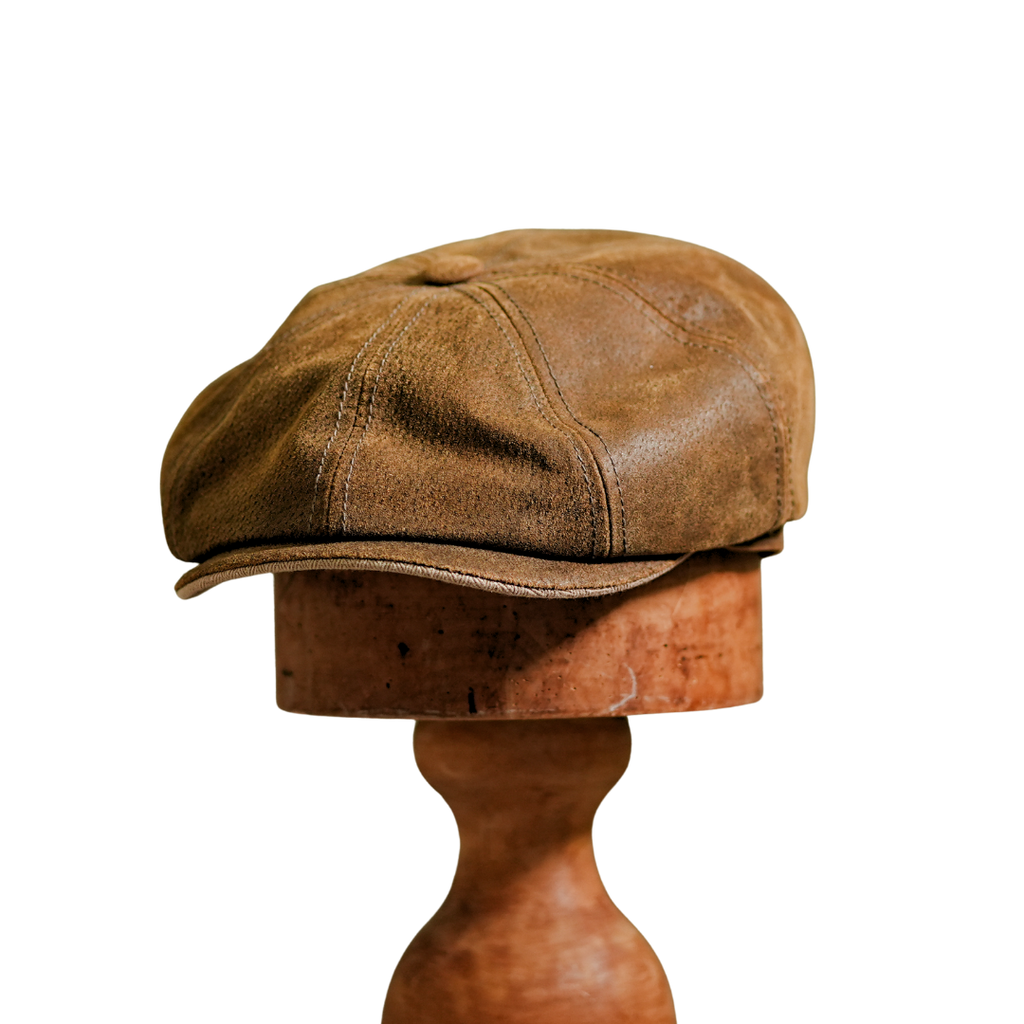 Vintage look Pig skin leather cap  - 6 panel by Stetson 6647104