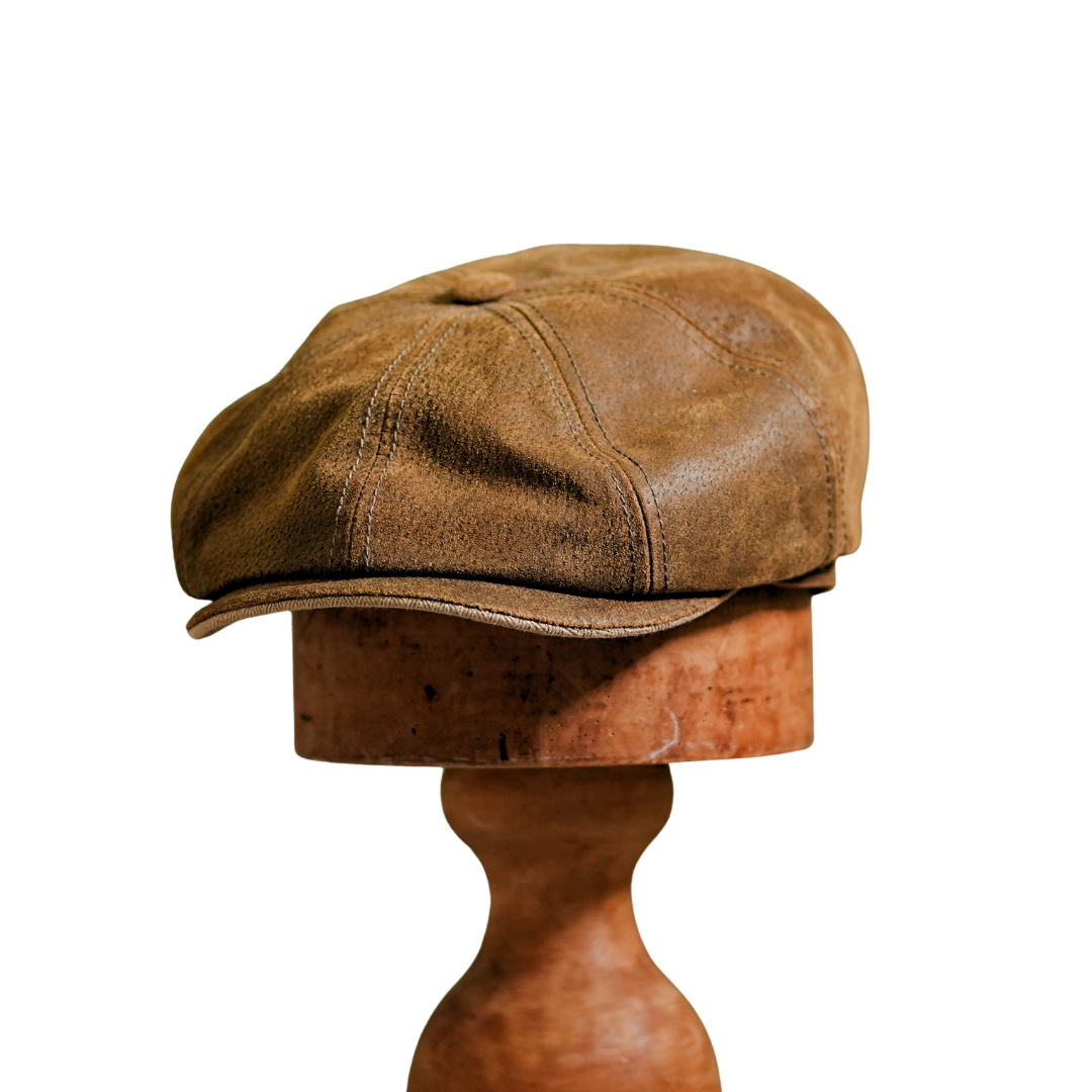 Vintage look Pig skin leather cap  - 6 panel by Stetson 6647104