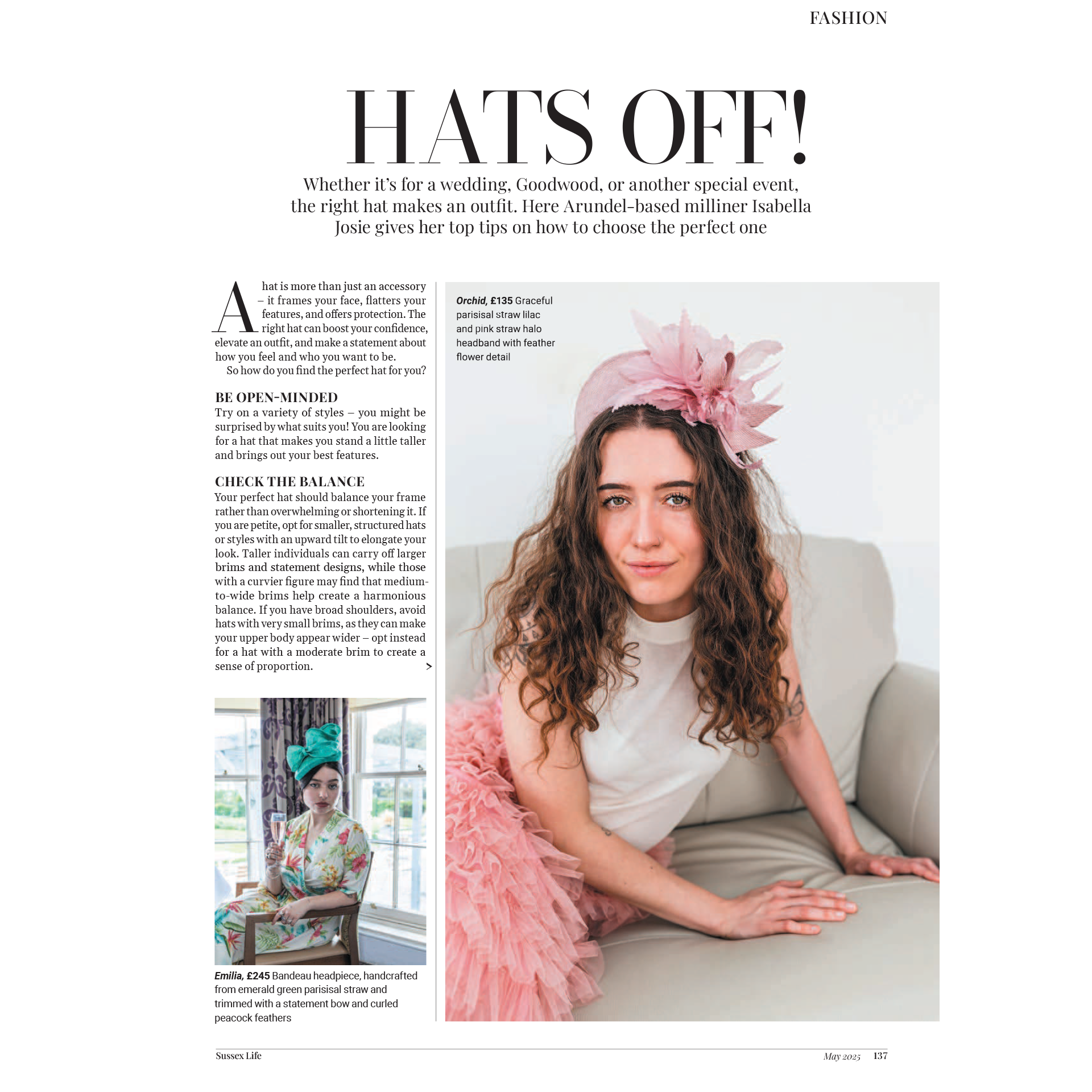 Sussex_Life_Magazine_hats off by Isabella Josie