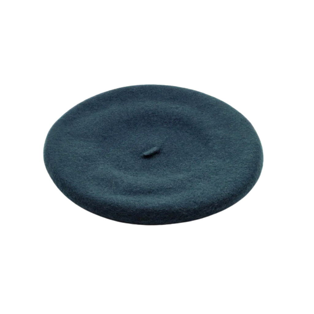 Teal Petrol Wool Felt Beret Isabella Josie Sussex Hats Arundel