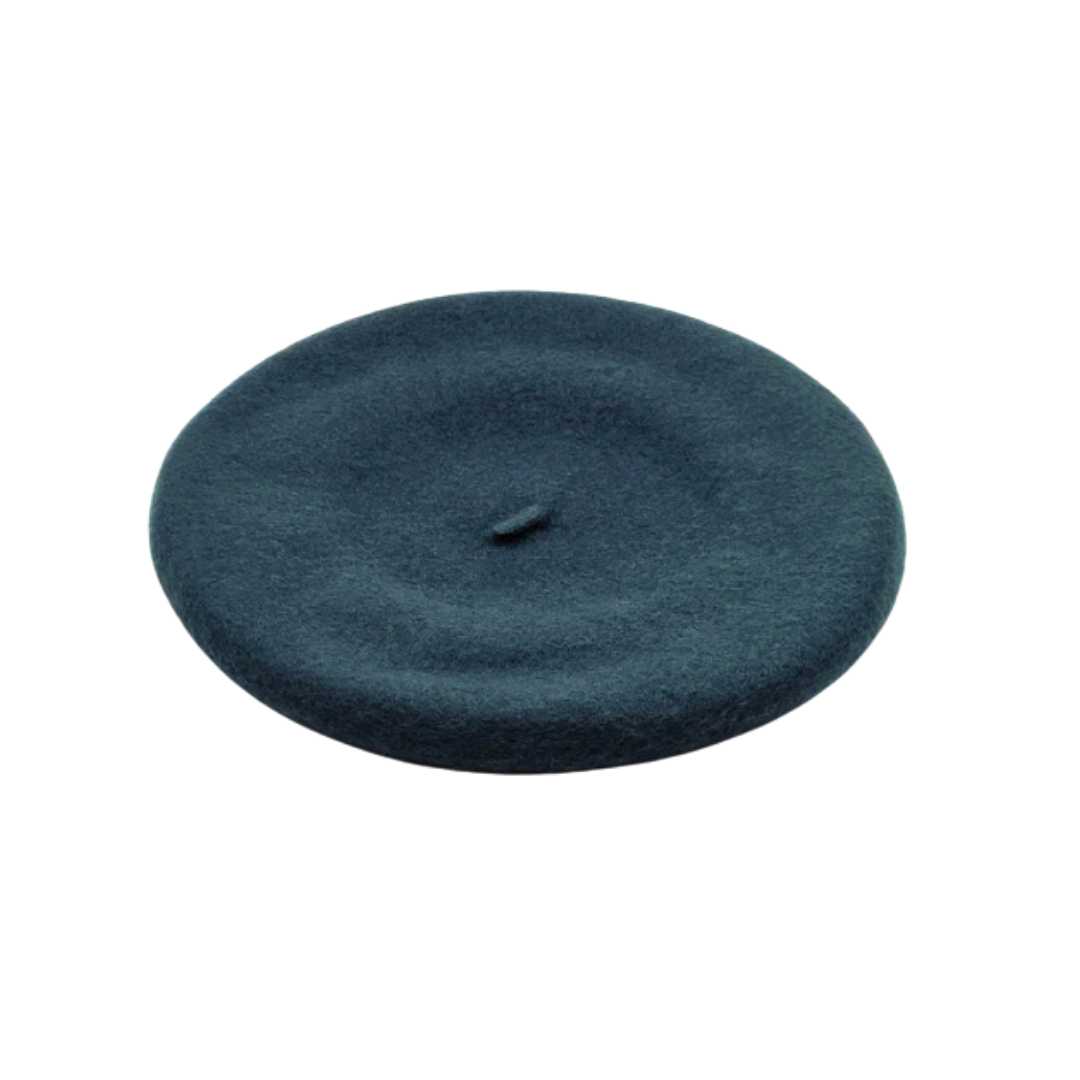 Teal Petrol Wool Felt Beret Isabella Josie Sussex Hats Arundel