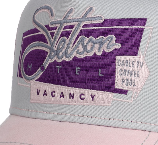 Trucker Cap Motel Logo from Sussex Hats by Isabella Josie
