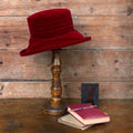 Water Resistant Ladies Velour Pin tuck Packable Hat