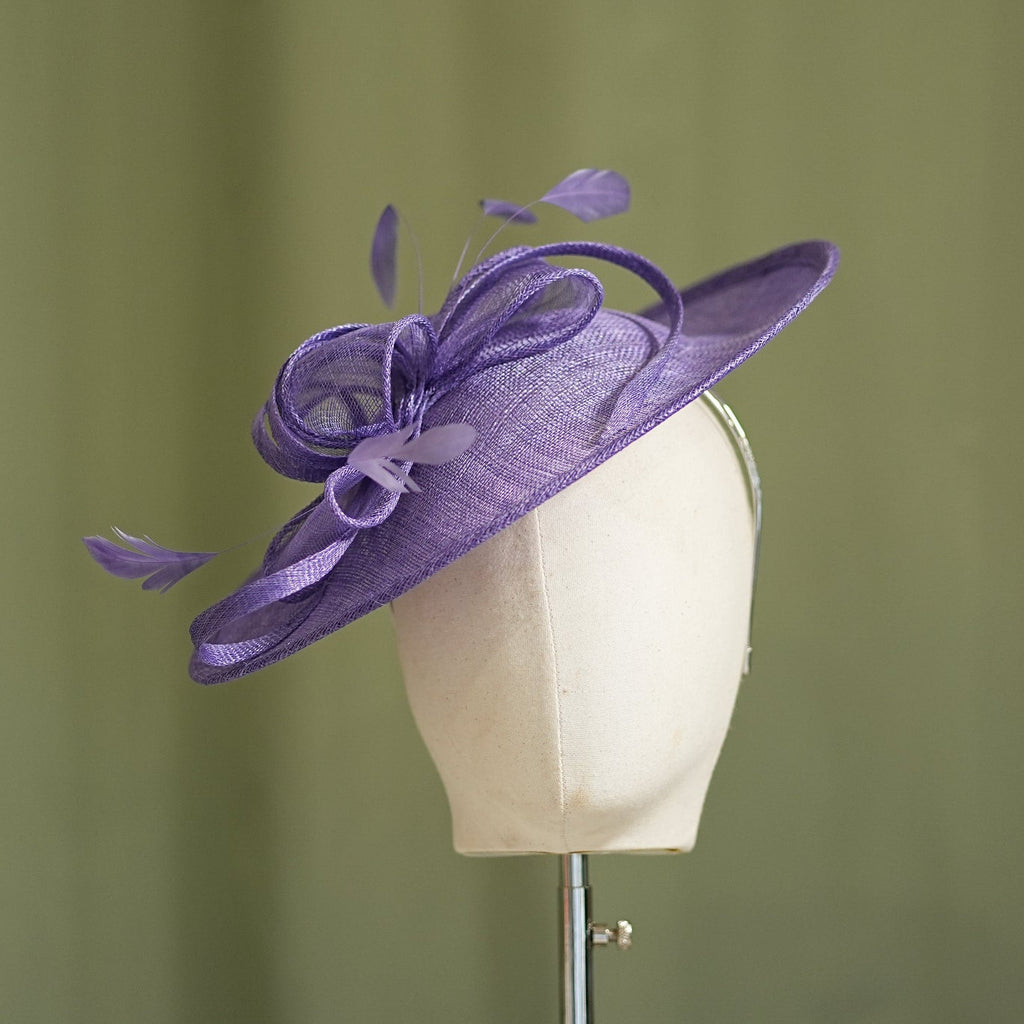 Wisteria Travel Disc Hatinator Wedding Guest from Sussex Hats by Isabella Josie
